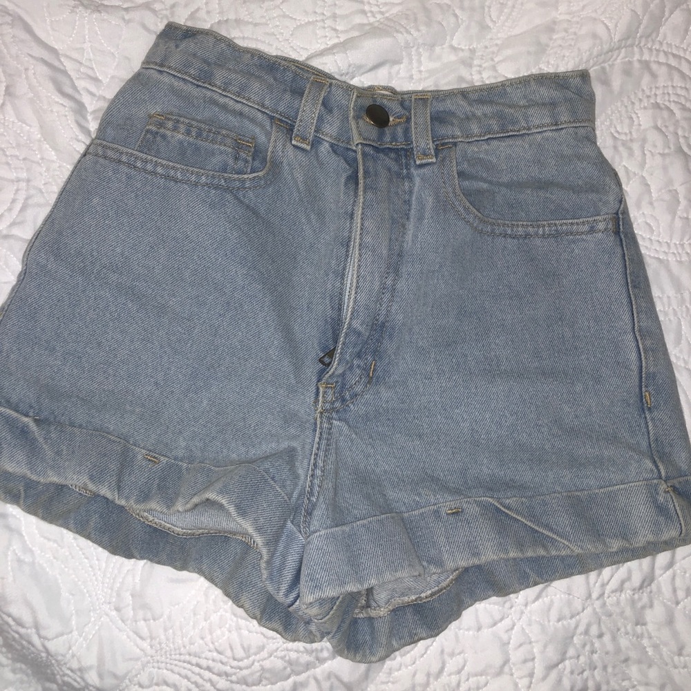 American apparel jean shorts